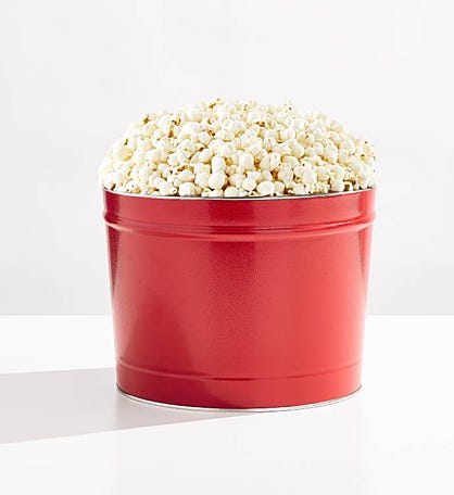 Simply Red 2 Gallon White Cheddar Popcorn Tin